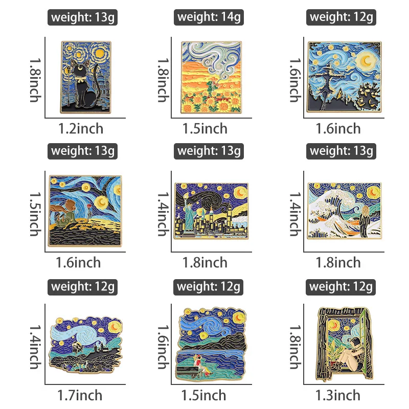 Fairy Tale Oil Painting Brooch Cartoon Beautiful Sunflower Metal Badge Small Accessories Wholesale Bag Pins for Caps Cap Pin view 6