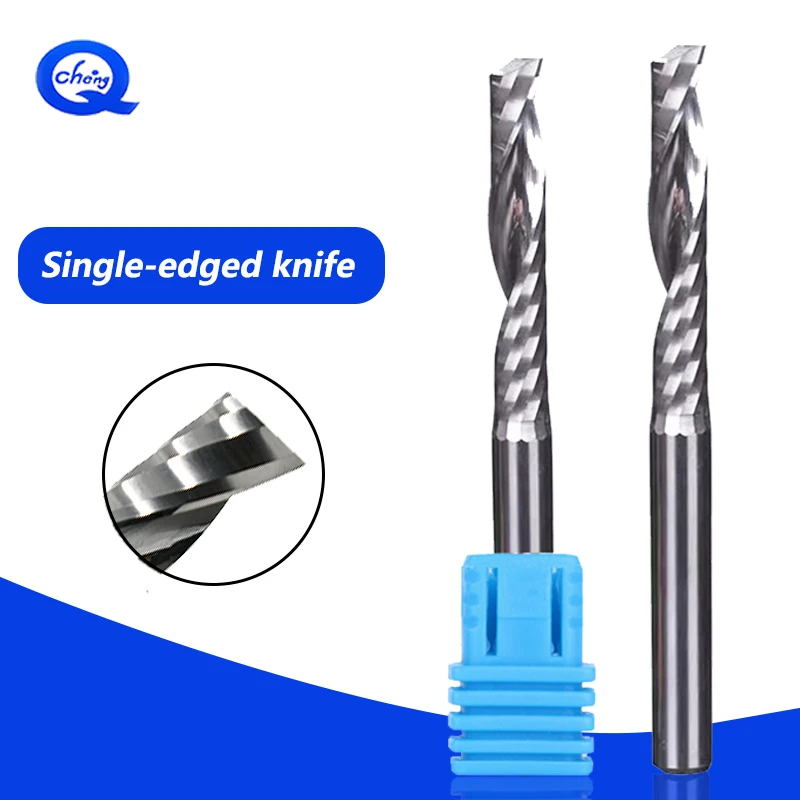 

Milling Cutter 3.175/4/5/6 mm Shank Single Flute CNC Router Bit UP Cut Spiral Carbide End Mill for Wood MDF Engraving Bit