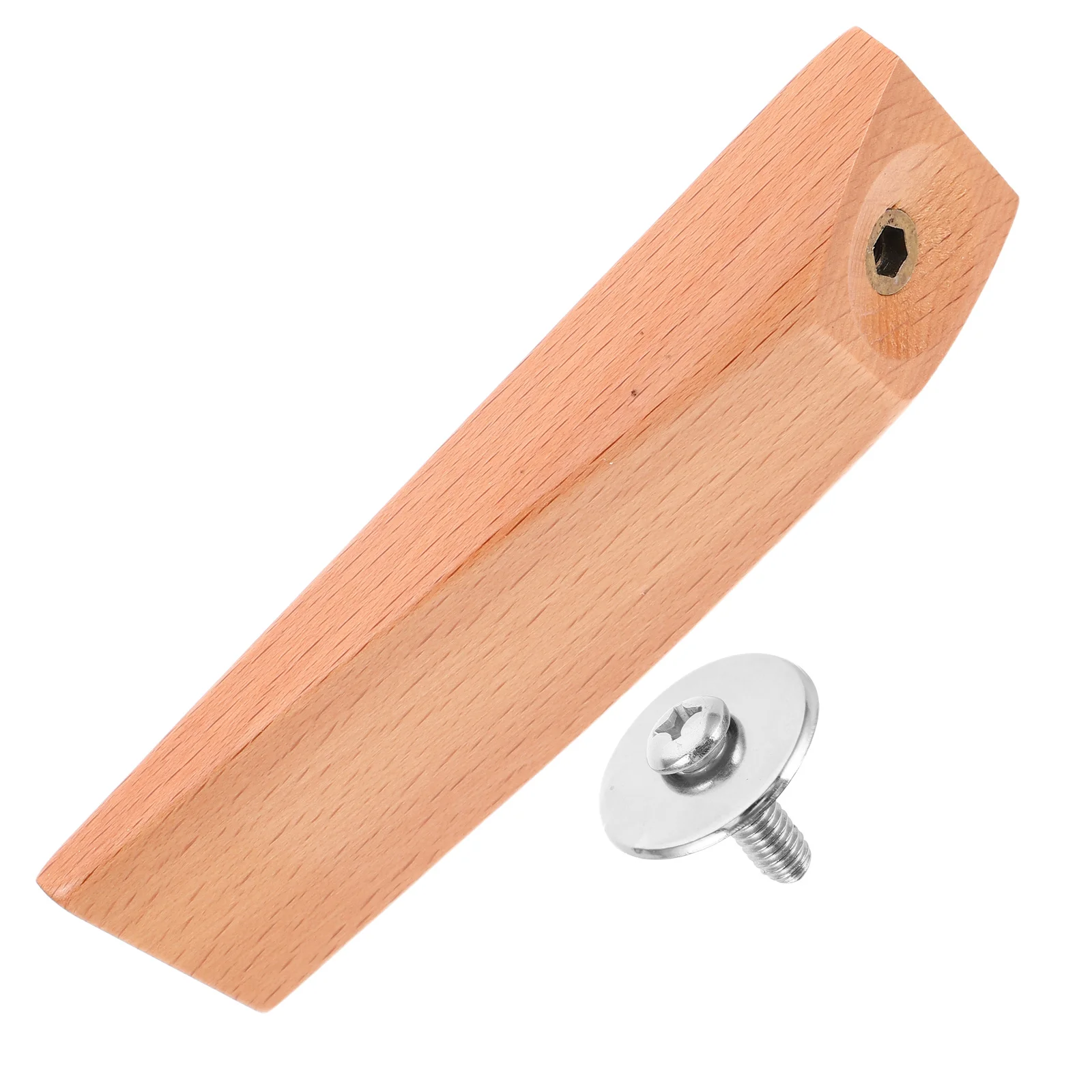 

Outdoor Camping Solid Wood Handle Replacement for Cast Iron Wok Pan Frying Pot Comfortable Grip Heat Resistant Cooking Accessory