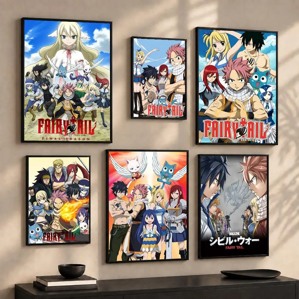 Fantasy Anime F-Fairy T-Tail Painting Calligraphy Canvas Poster Wall Art Prints for Living Room Bedroom Home Decor Gift