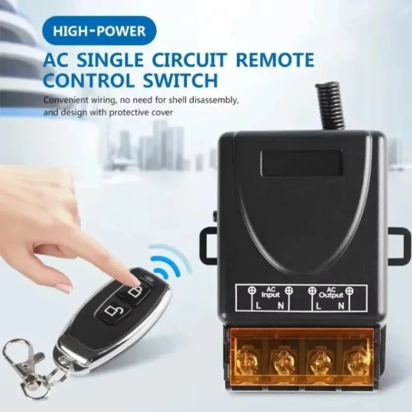 433MHz Wireless Remote Switch DC12V-72V 30A Relay Module 4 Modes Momentary Toggle Latched Delay for Car Light Door Access Motor