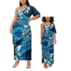 Custom Polynesian Samoan Tribal Print Parent-child Mother Daughter Matching Clothes Family Dress Outfits Clothing Sets