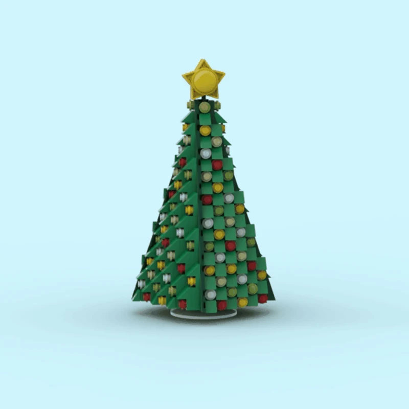 Stad Street View Model MOC Bouwstenen Kerstboom Modulaire Technologie Kinderen Vakantiegeschenken Monteer Speelgoed Pak