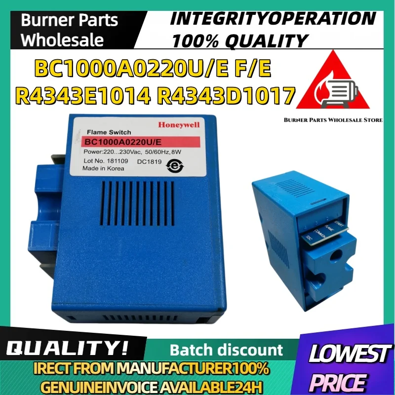 New BC1000A0220U/E F/E R4343E1014 R4343D1017 Burner Flame Safety Controller Combustion Sequence Control Module Industrial Boiler