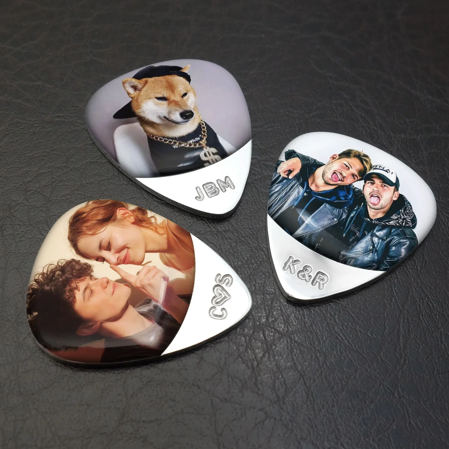 Personalized Guitar Pick Custom Photo Guitar Pick Hand Stamped Guitar Pick Pick Keepsake Gift for Him Graduation Father's Gift