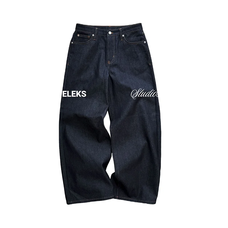 

Y2K Комфортные свободные джинсы с буквенным принтом в винтажном стиле, широкие джинсы большого размера, трендовые мужские и женские модные уличные джинсы высокого качества