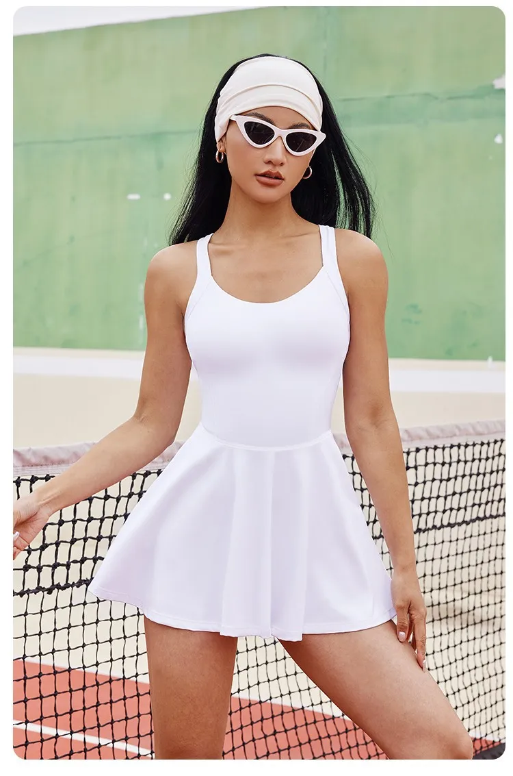 tennis dress knee length knee length dresses for ladies Long Sleeve Tennis Dress in Pink Nella June