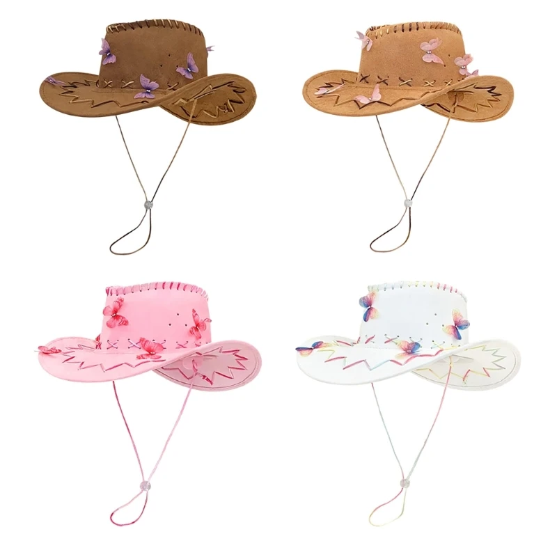 Fashion Cowboy Hat Women DanceParty Hat Masquerades Party Hat Roleplay Headwear