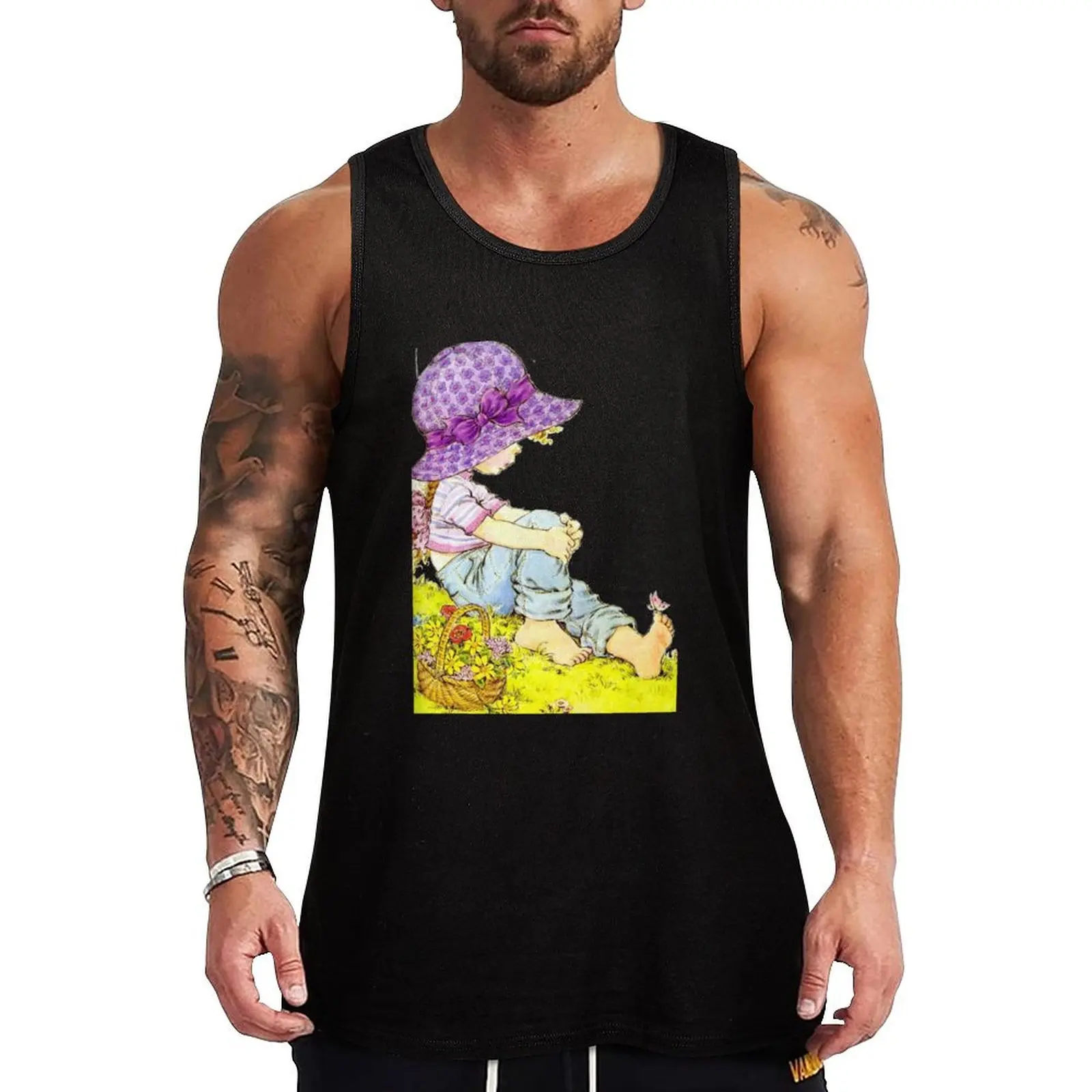 

Sarah Kay Tank Top basketball clothing gym clothes man fitness Men's summer clothes