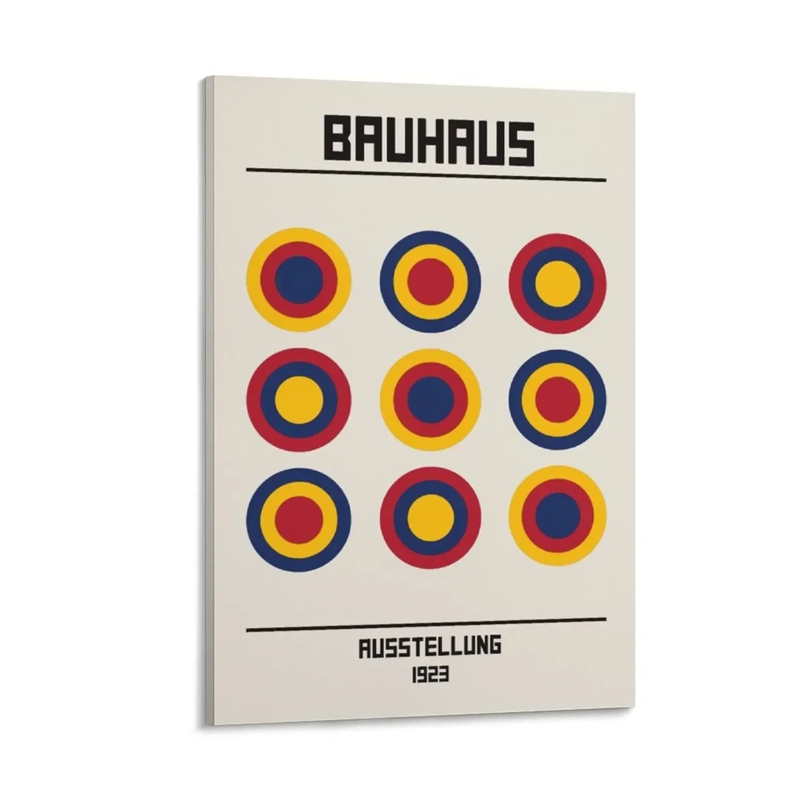 

Bauhaus Exhibition, Bauhaus Wall Art 3 colors 3, Bauhaus Exhibition Print Canvas Painting wall decoration
