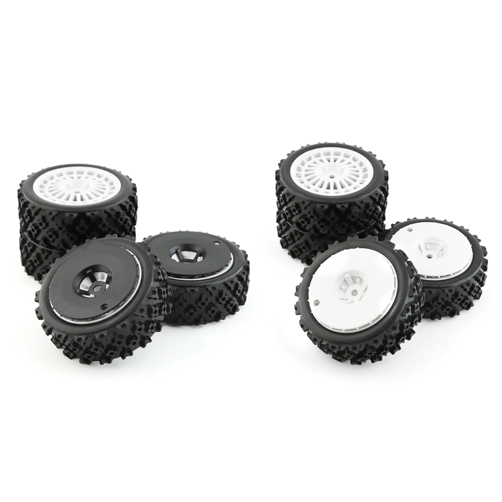 B24C-8Pcs Rubber Tire Wheel Tyre For Tamiya XV01 TA06 TT01 TT01E TT02 TT02B PTG-2 1/10 RC Car Upgrades Parts Accessories,2