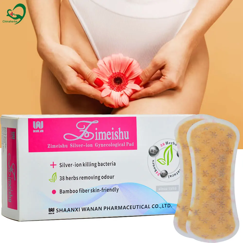 

100 Pcs/10 Packs Zimeishu Silver-ion Cure & Care Sanitary Pads Gynecolgical Feminine Hygiene Napkin Medical Panty Liner Tampons