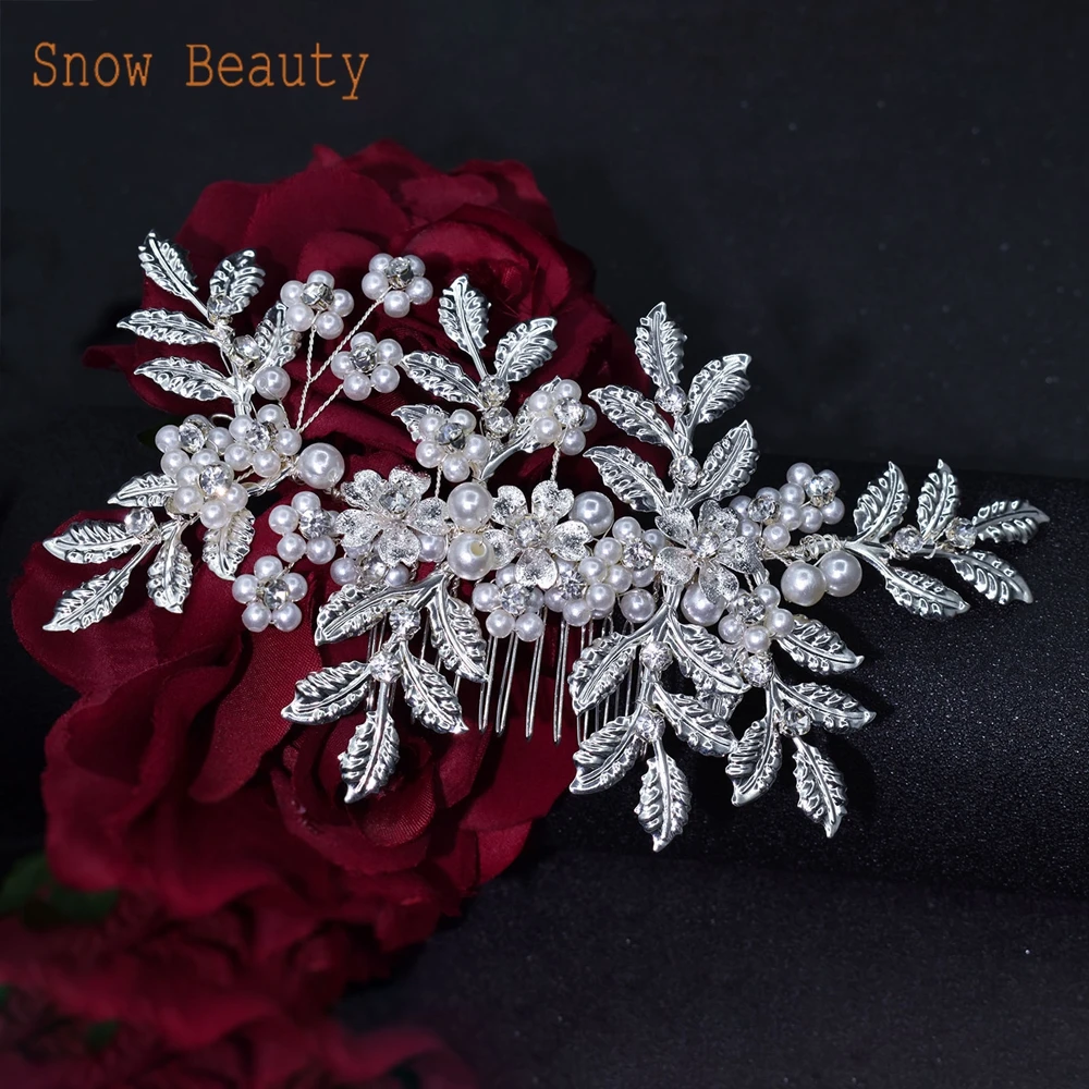 DZ066 Crystal Bridal Hair Jewelry Women Hair Clips Wedding Headpieces Rhinestone Women Hairpin Party Jewelry Gift Bride Comb image 2