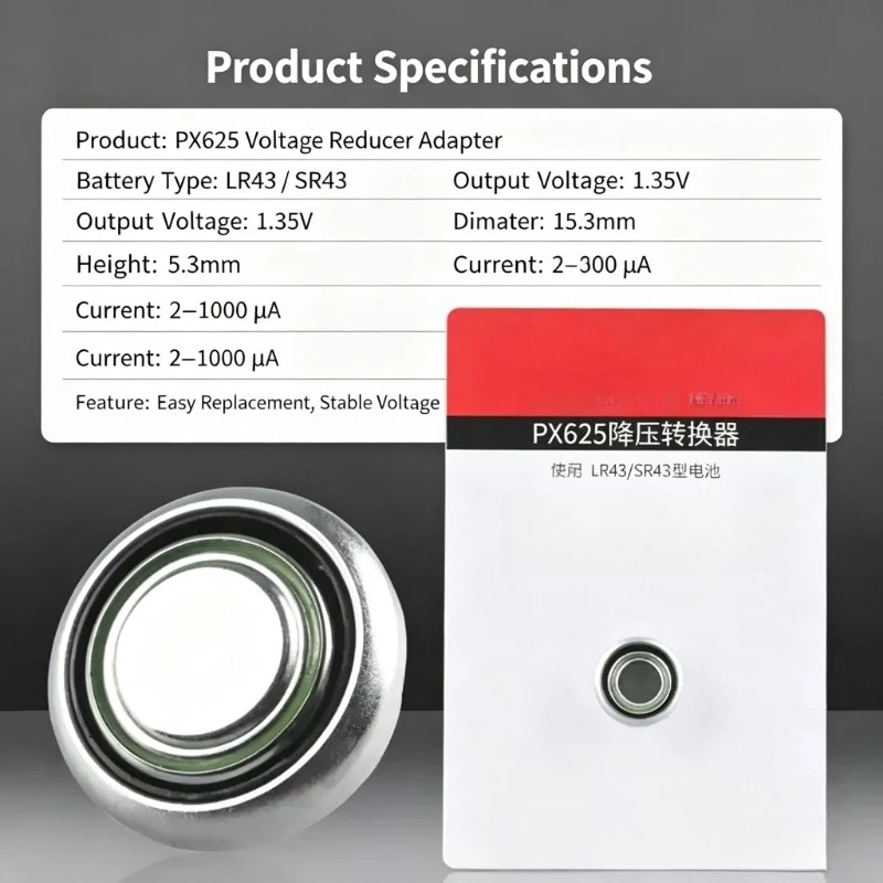 Vintage Camera PX625A Battery Voltage Reducing Sleeve 1.35V Step Down Adapter Film Photography Spare Accessory image 5