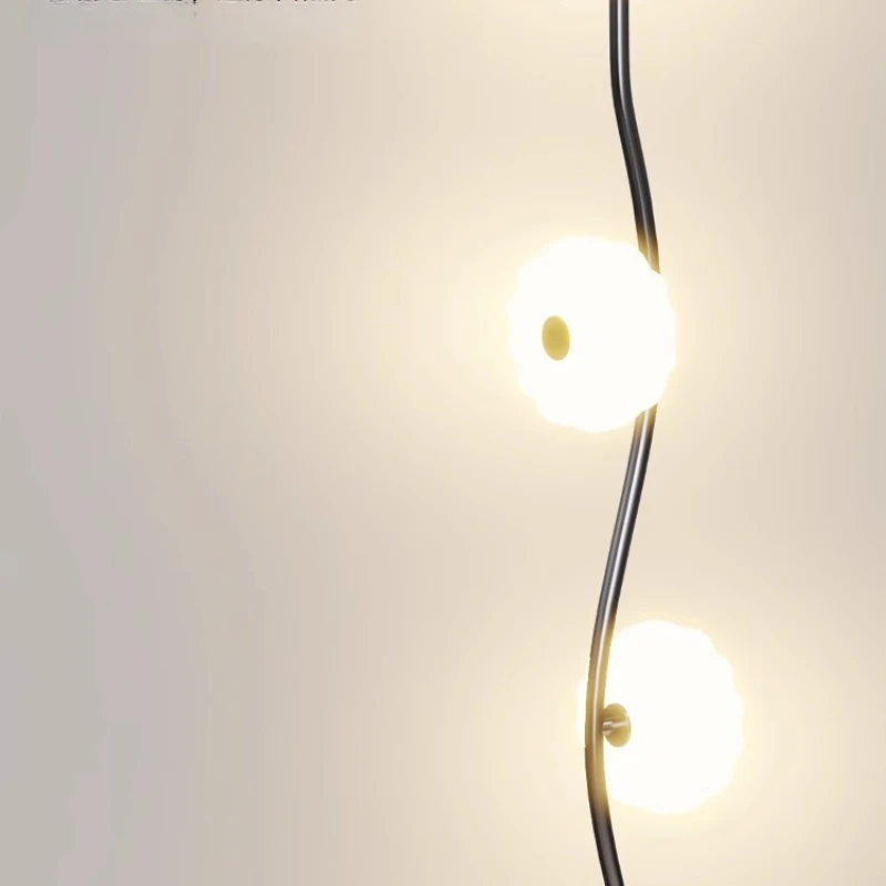 الشمال الإبداعية الحد الأدنى مصابيح أرضية كروية بولي كلوريد الفينيل عاكس الضوء شخصية الفن ديكور جو أضواء عمودية الإنارة #6