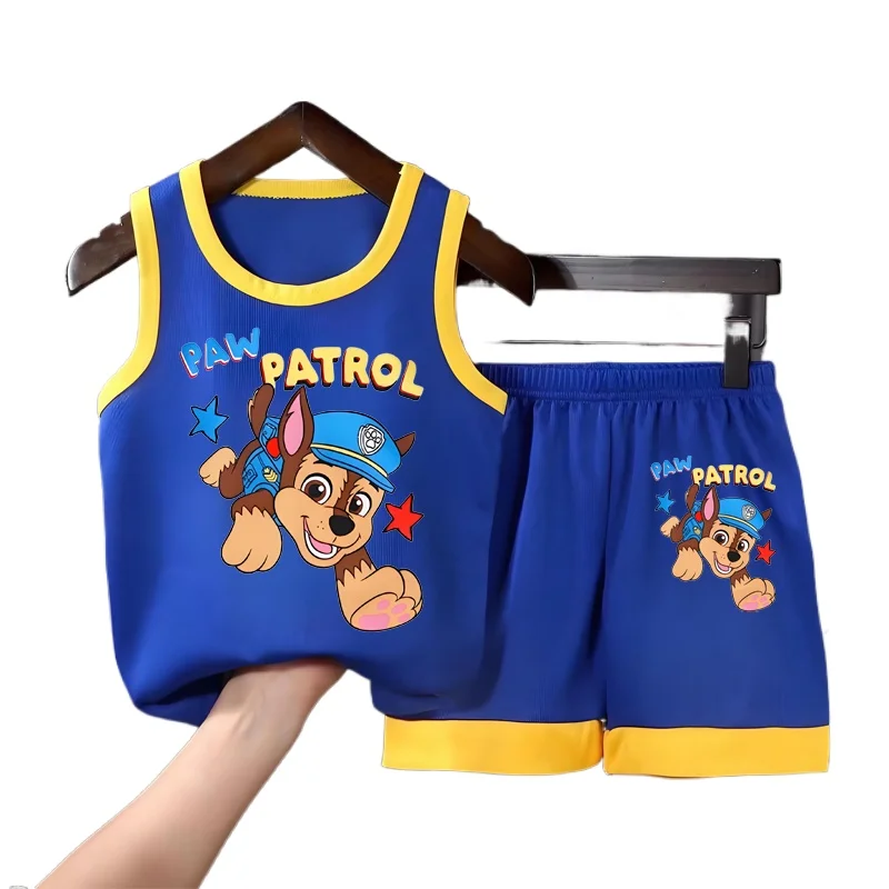 PAW Patrol Fashion Kids Clothes Boys Girls Sets Top Shorts 2PCS Soft Summer Children Quick-drying Shorts Sport Basketball Suit image 5