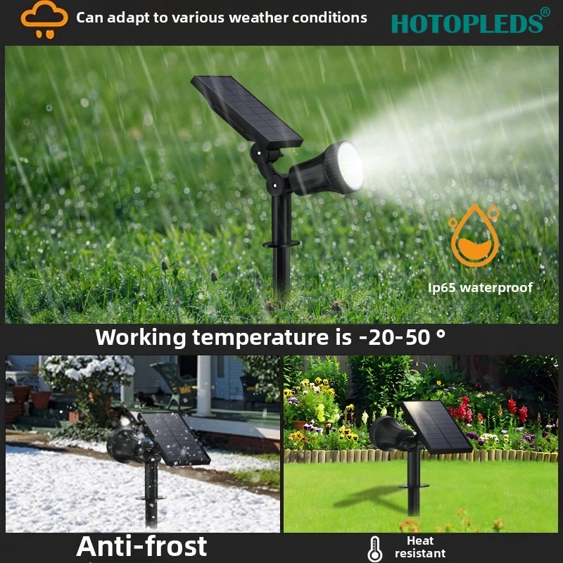 

New Solar Lawn Spotlights Outdoor Waterproof Garden Lights Household Led Landscape Lights Ground-mounted Tree Lights