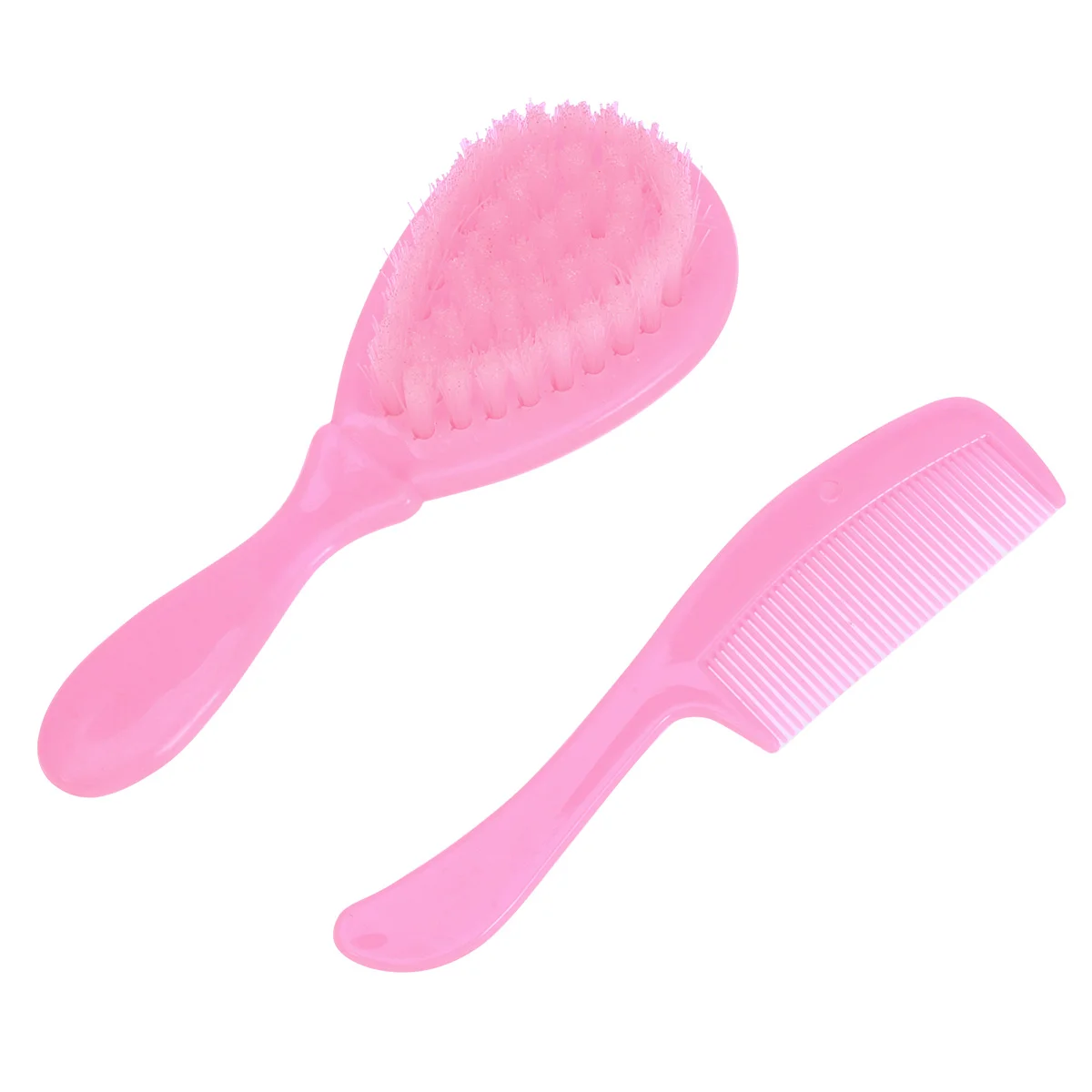 

Baby Brush and Comb Set Children Massage Care Safety Comb Comb Brush Combination Pink Baby Comb Massage Comb