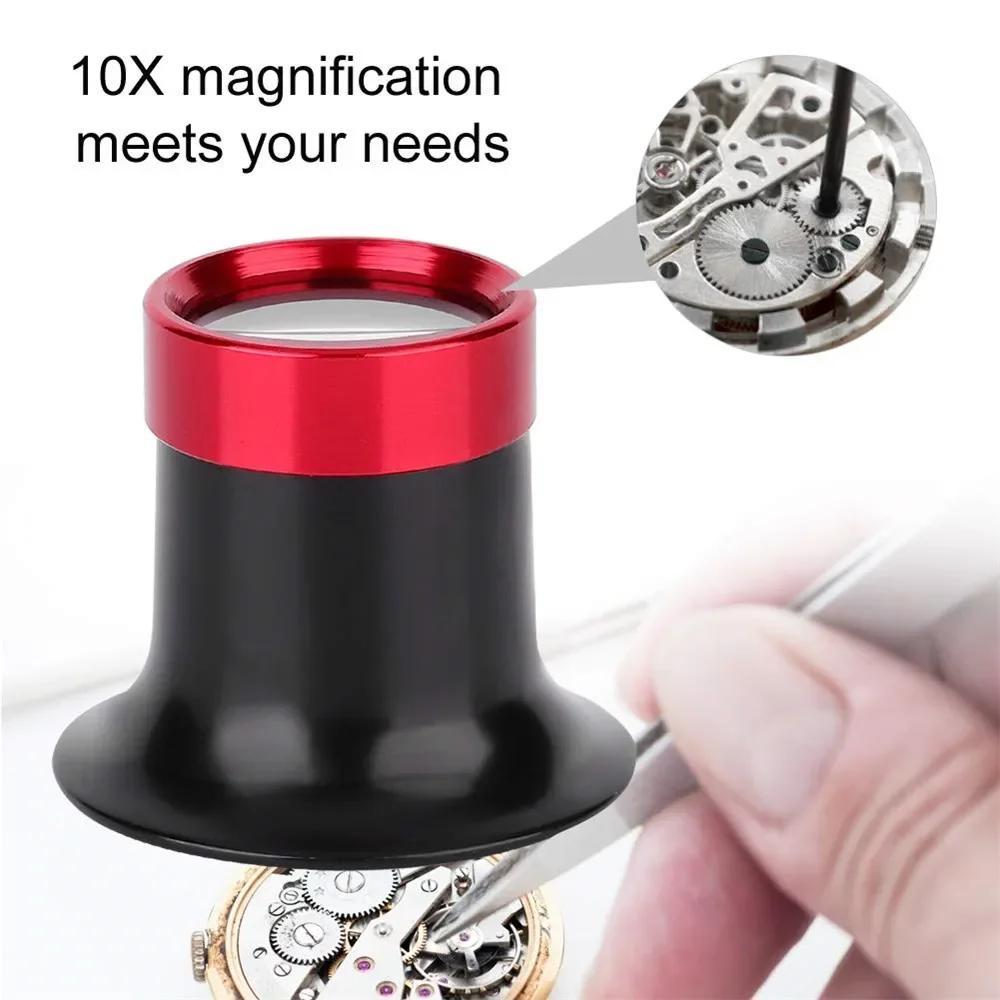 5-20X Magnifying Glass Watchmaker Loupe Jewelers Loupe Portable Monocular Magnifier for Watchmakers Repair Eye Loupe Glass Tool