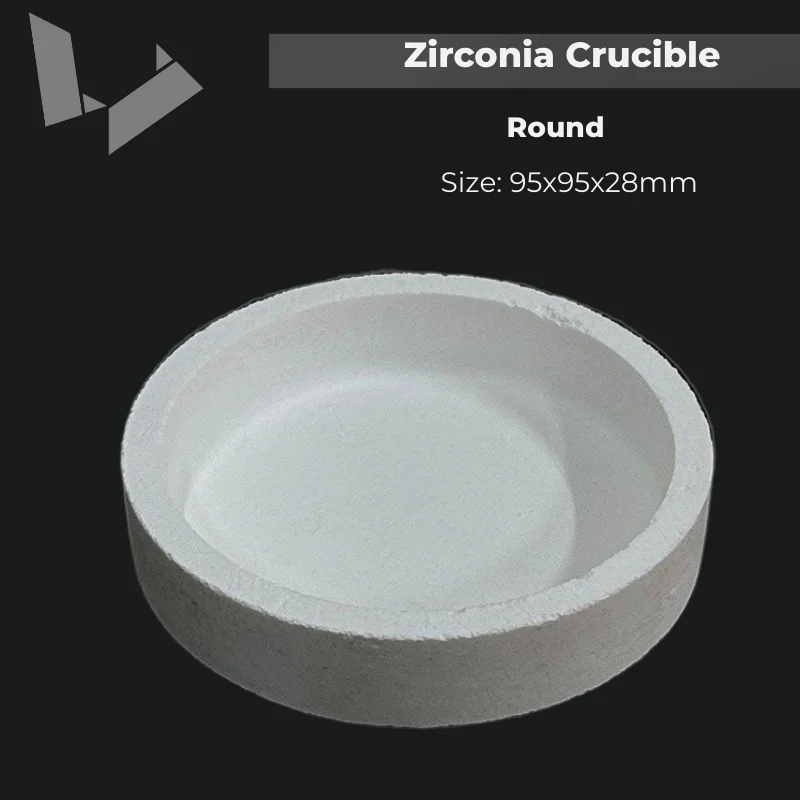 100mm Zirconia Sintered Crucible Round Shape Sintering Tray Holding Beads in Oven Furnace Crucible with Cover