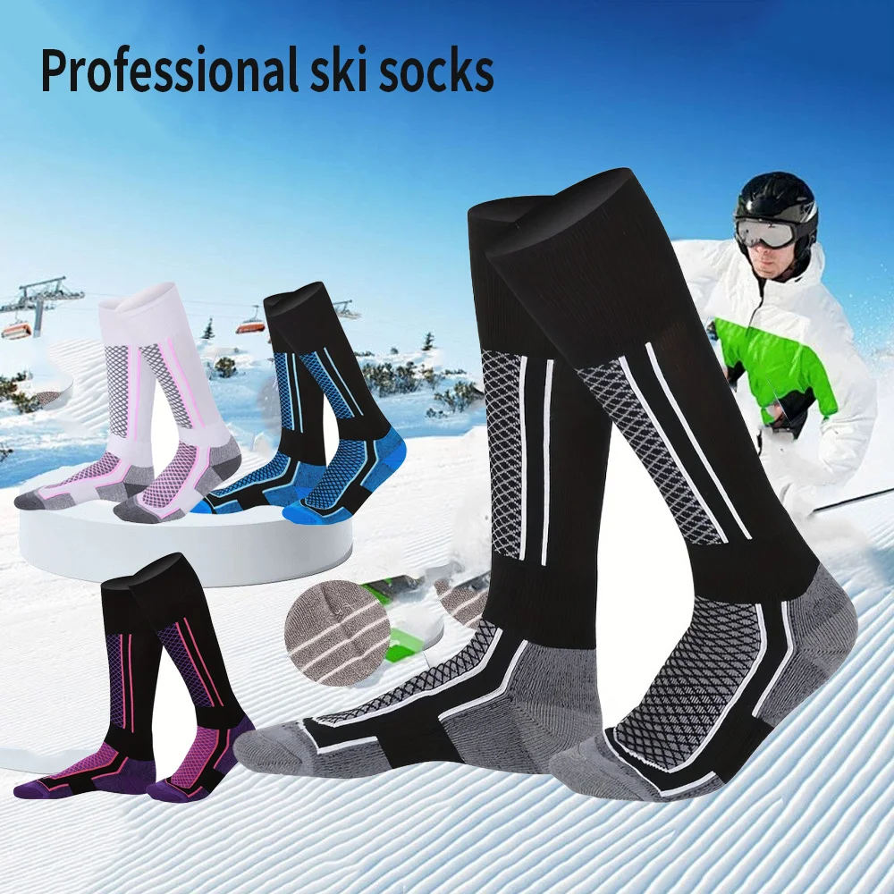 1 Pair Over-the-Calf Athletic Sock–Unisex Performance Crew Socks for Skiing,Running,Hiking&Court Sports|Cushioned,Thermal Warmth