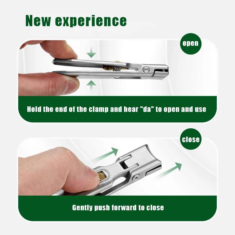 Cortauñas de acero inoxidable para uñas gruesas y uñas, cortaúñas con apertura de mandíbula ancha, profesional y pesado