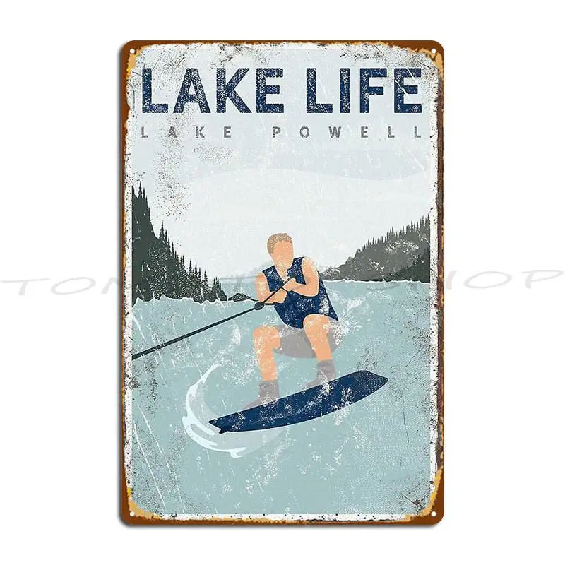 Lake Life Lake Powell Metal Plaque Poster Wall Mural Plaques Rusty Retro Print Tin Sign Poster