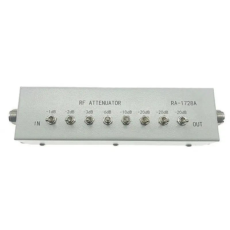 SCLS RA-1728A High Frequency Attenuator 0-82DB Variable/Step Attenuator 50 OHM for Amateur Radio Transmitter