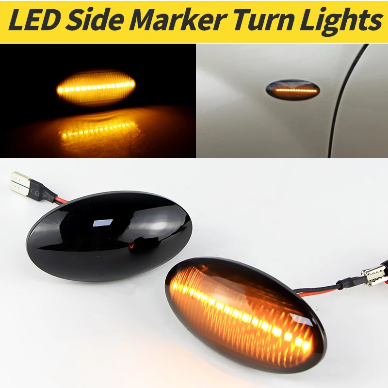 

2x Car Sidemarker For Suzuki XL7 (JC) For Fiat Sedici For Opel Vauxhall Agila Mk2 Dynamic LED Side Lights Fender Indicator Lam