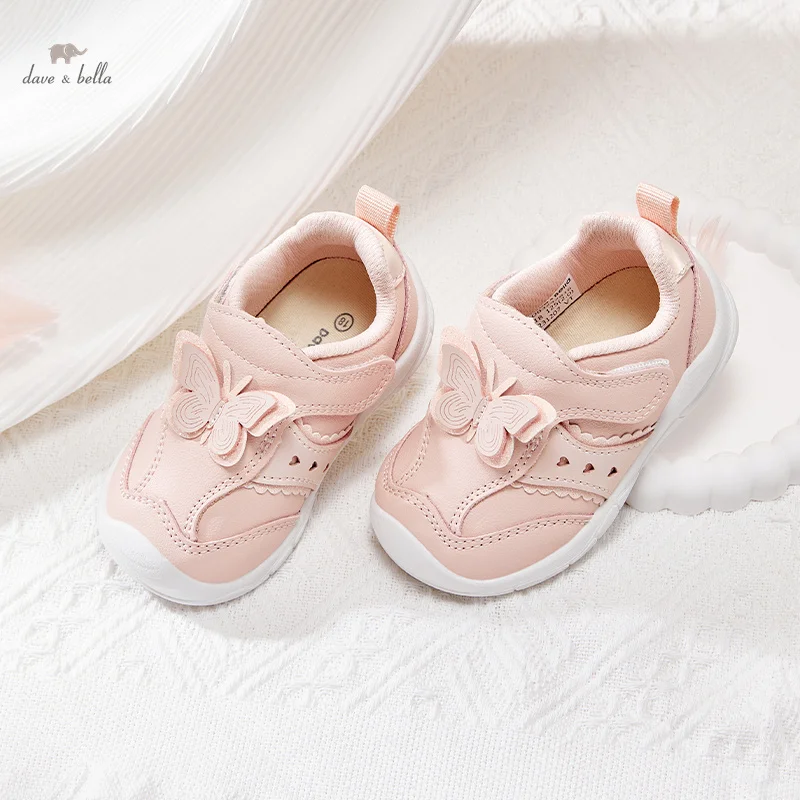 Dave Bella Newborn Baby Prewalker Girls Boys Sport Shoes Pink Non-Slip Infant Toddler First Walkers 0-18M Sneakers DB3242816