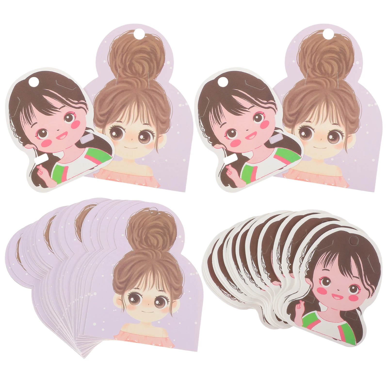 

100pcs Hairpin Display Cards Durable Paper Made For Earrings Necklace Bows Clips Accessories Storage Gift Packaging