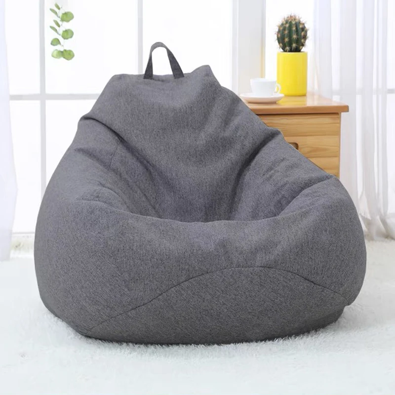 Large Bean Bag Lazy Seat Chair Sofa Cover Couch Soft Fluffy Breathable Adult Child Tatami Living Room Decorative Outdoor