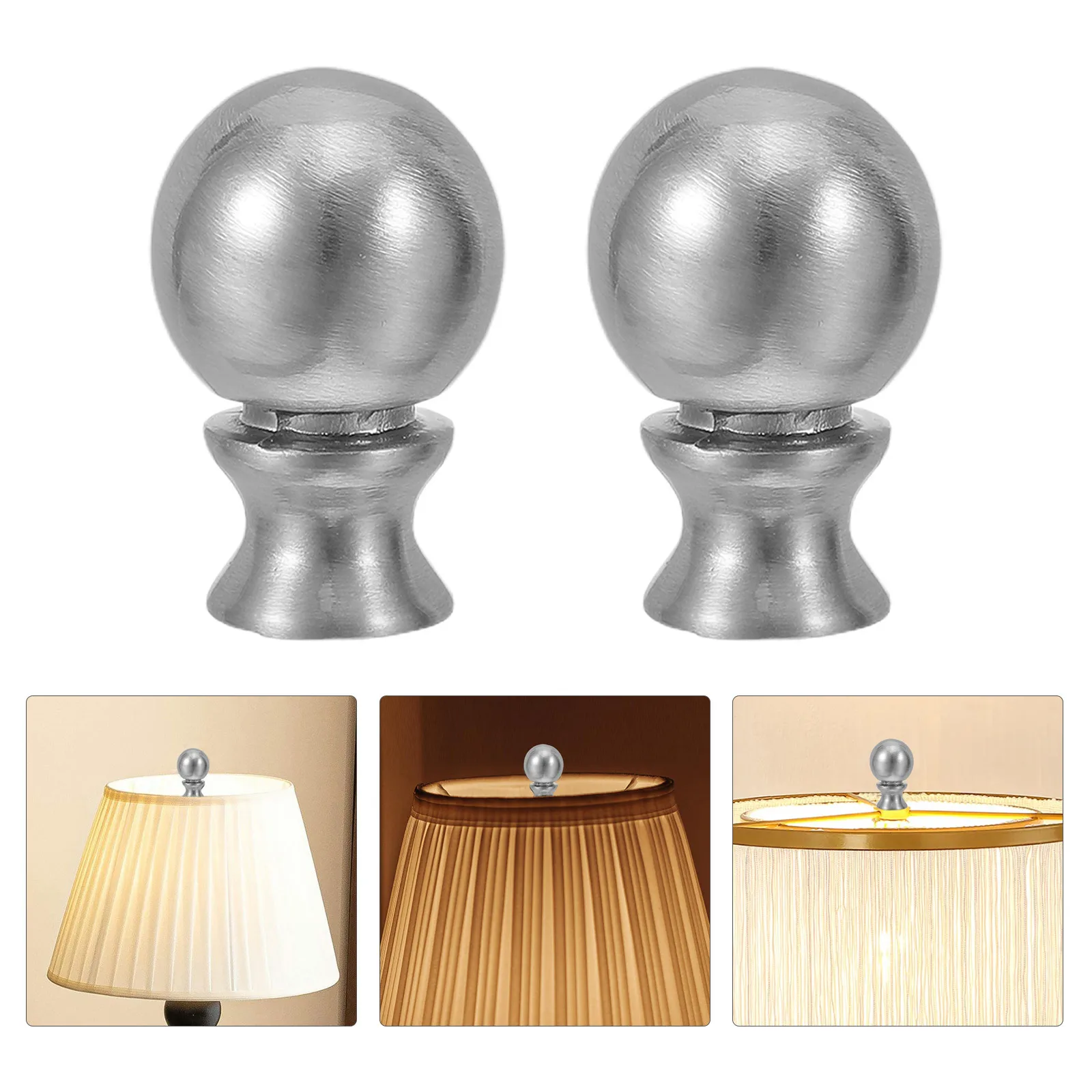 

4Pcs Lamp Shade Finials Bull Horn Shape Decorative Metal Lamp Finial Caps for Table Floor Lamps DIY Lighting Accessories