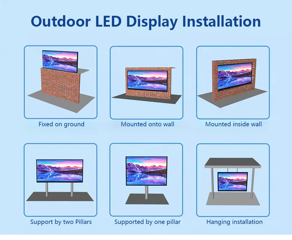 دي عرض شاشة الإعلان Led في الهواء الطلق Pantalla Led لوحة تسجيل خارجية شاشة كاملة الألوان P10 لوحة الشارع Painel