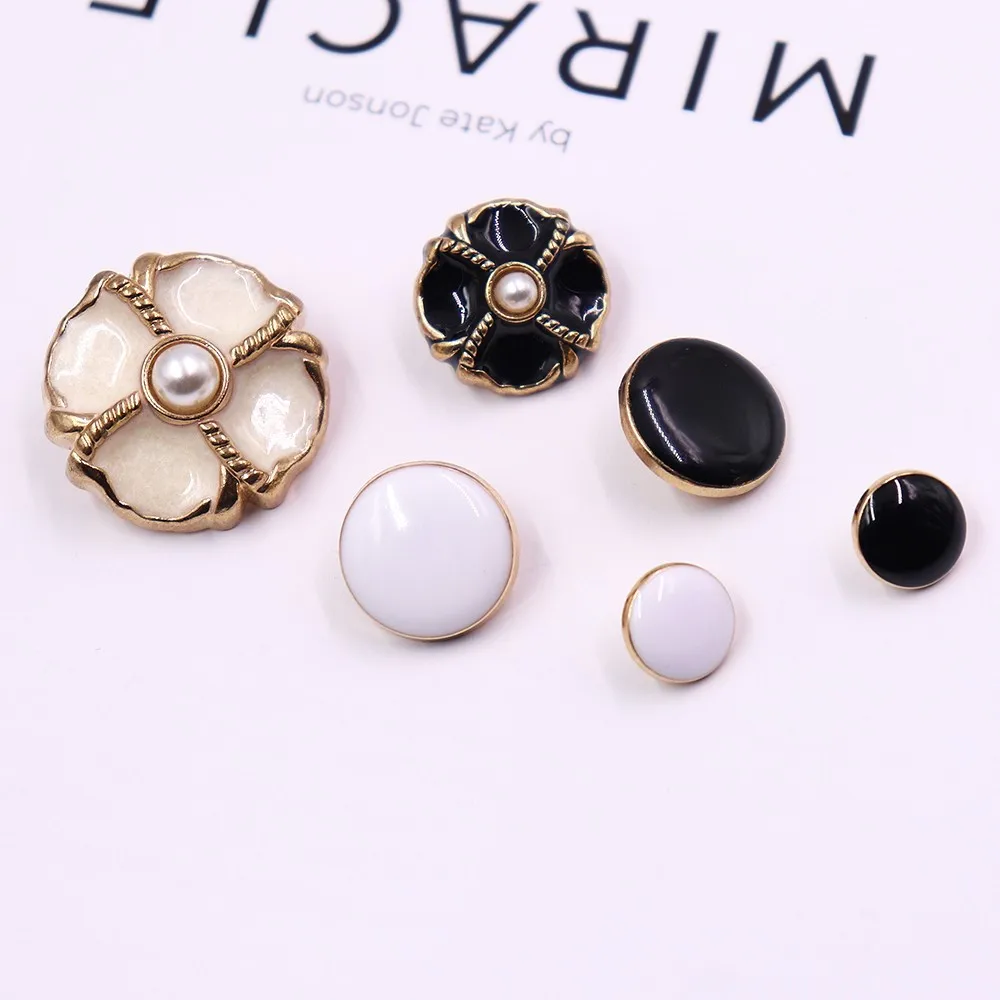 Glossy Style Metal Button 10Pcs/Lot Gold Sweater Coat Decoration Shirt Buttons Accessories DIY JS-525