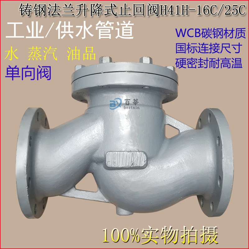 H41H-16C cast steel WCB flange lift check valve check valve dn65 80 150 200