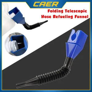 접이식 자동차 오토바이 급유 휘발유 엔진 오일 깔때기 필터 전송 도구 플라스틱 스냅 유출되지 않은 깔때기 파라 autoutóvil 12 최고의 판매 플라스틱 pourer -№1