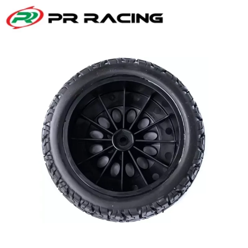 2Pcs PR Racing SCT-P006 1/10 Short Course Truck 1/2 Offset Tires with Foam Inserts Black Wheel Rims 12mm Hex AE Losi SLASH ARRMA