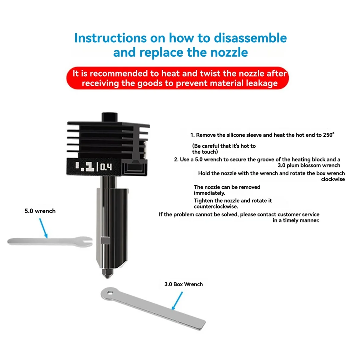 A20M لمجموعة H2D Hotend تصميم مبادلة سريعة 0.6 مللي متر فوهات لملحقات الطابعة ثلاثية الأبعاد من سلسلة A1