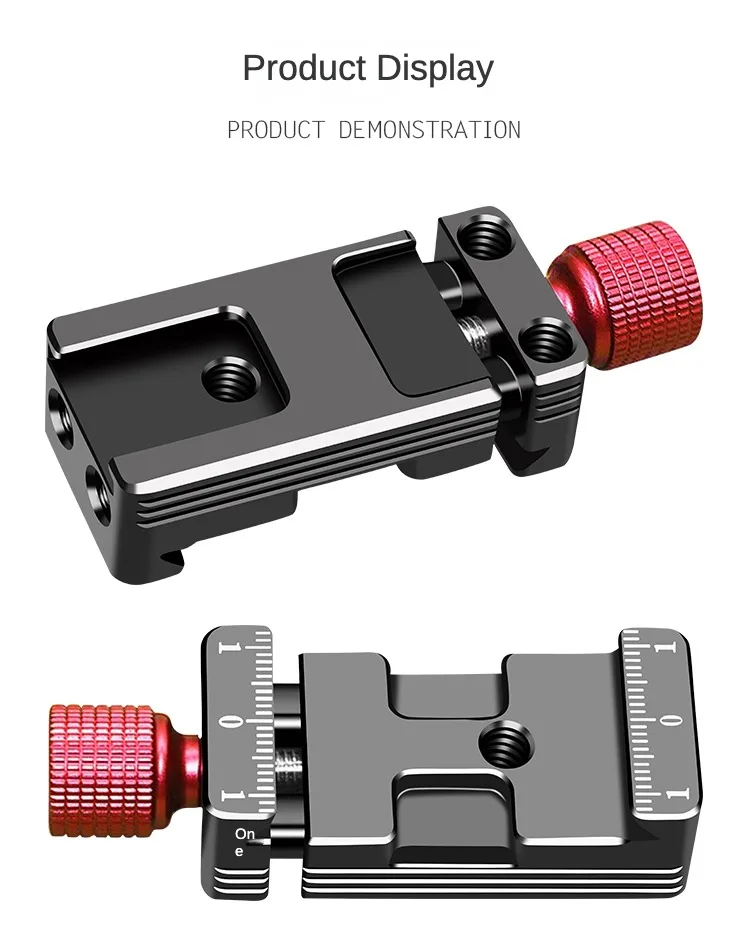Schnellwechselplatte mit Cold Shoe 1/4 Zoll Gimbal und L-Platte 50g/100g Gegengewichtsklemme für DJI Ronin SC Stabilisator für Arca – Detail 8