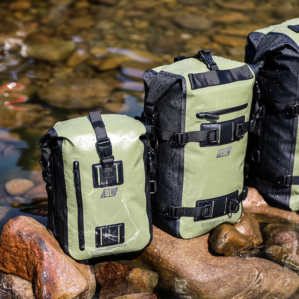 

RHINOWALK 2PCS Motorcycle Bag 8L ,100% WATERPROOF Motorcycle Tail Bag