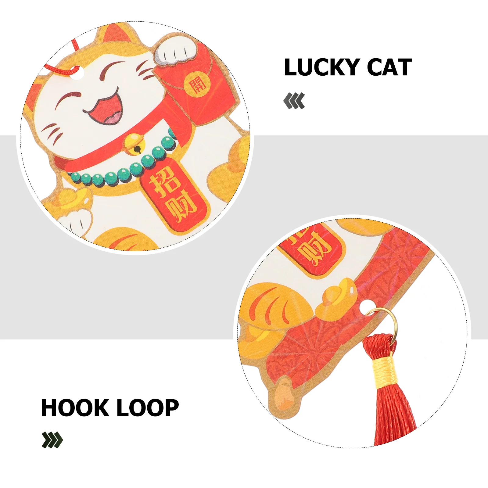 

6pcs Chinese New Year Hanging Decoration Lucky Cat Pendant For Home Wall Door Car Bonsai Festival Decor Spring Festival Ornament