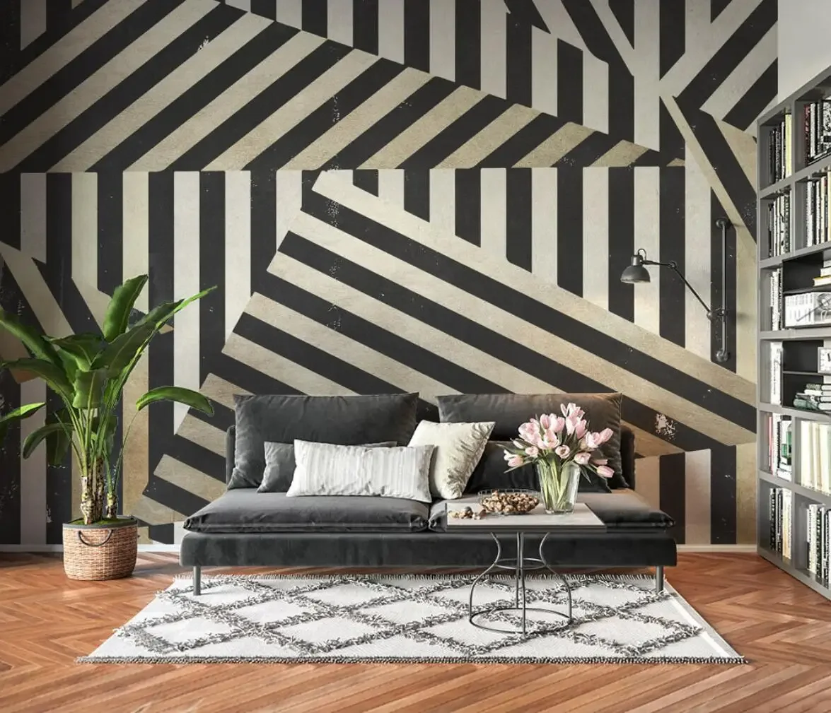 Custom Mural Photo Wallpaper For Walls 3D Modern Living Room TV Backdrop abstract geometry Wall paper home Decor 3D Painting