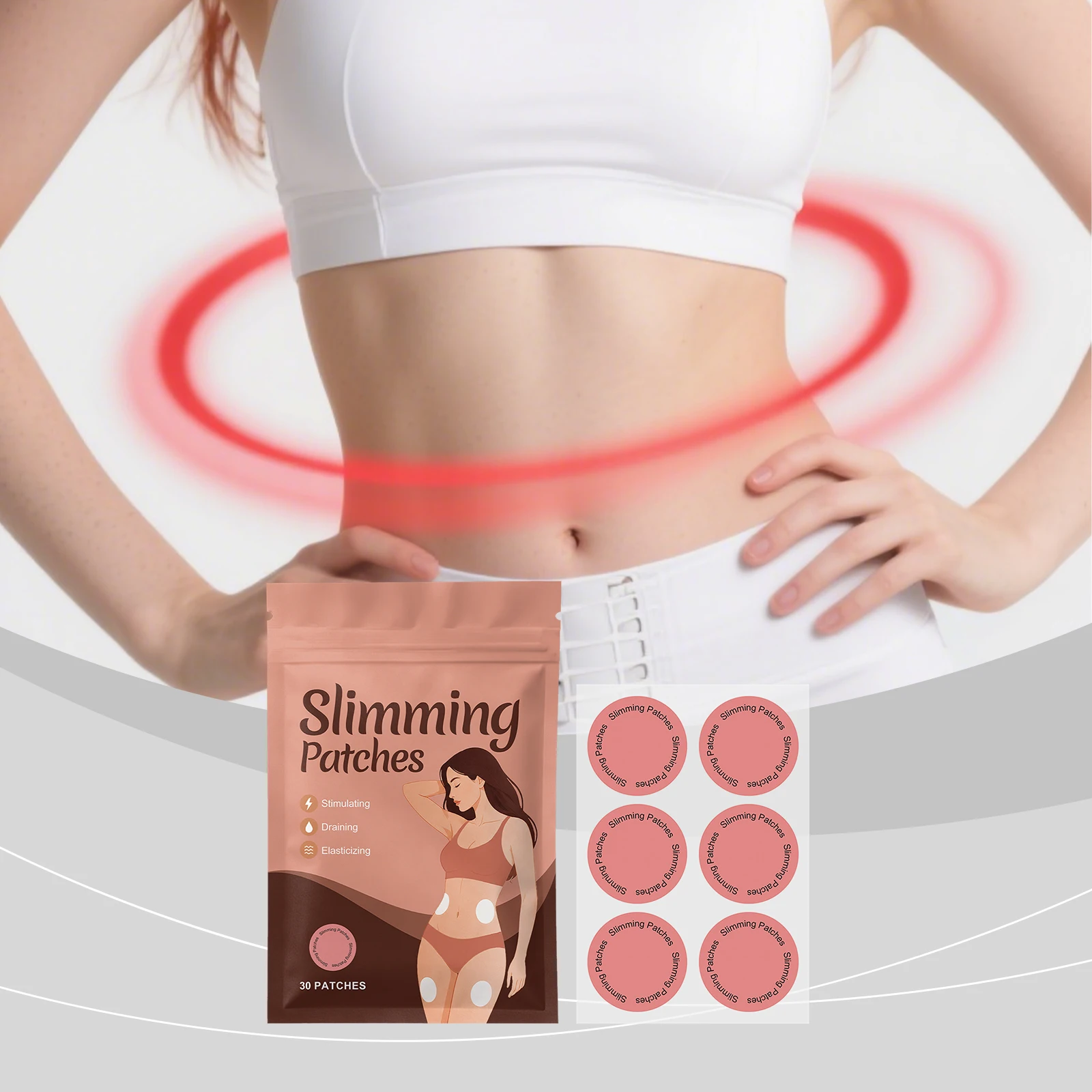 30pcs Slimming Patches Appetite Control Body Shaping Care Enhance Energy Metabolism Support Weight Management Assistance Patch