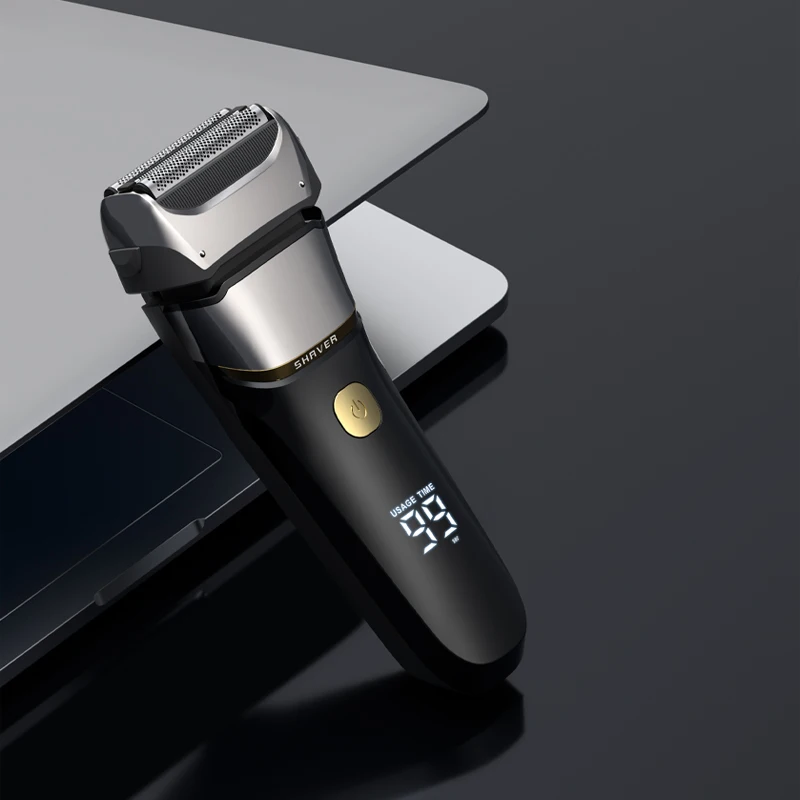 

Washable Rechargeable Tripple Shaving Blades Reciprocating Men Digital Power Display Electric Razor