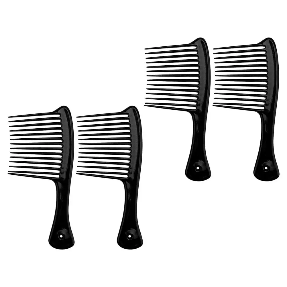 

4Pcs Anti-Static Plastic Hair Comb Set Wide Tooth Design Glides Smoothly on Scalp Easy Clean Heat Resistant for Daily Care