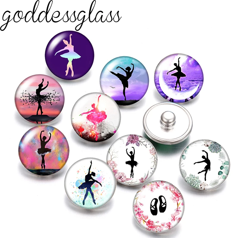 Ballet Dancing movements ballet shoes 12mm/18mm/20mm/25mm Round photo glass cabochon flat back Making findings earrings jewelry