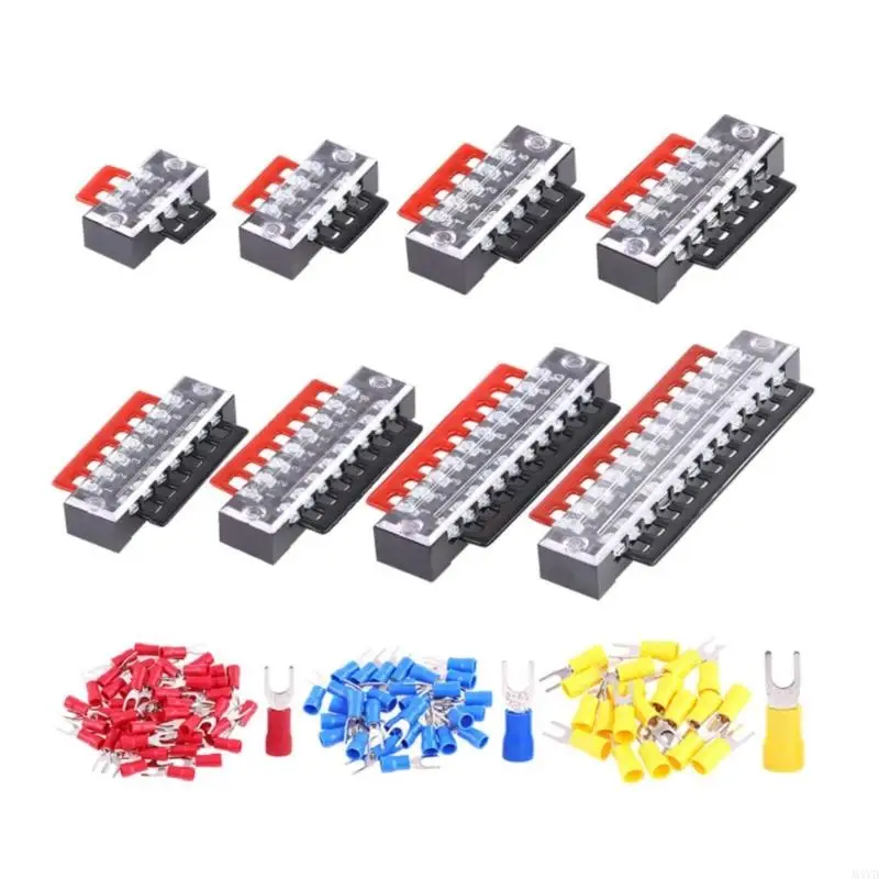 124lots High Voltages Double Row Screw Terminals 600V 15A Featuring ABS Housing for Enhances Safety Protecting M4YD