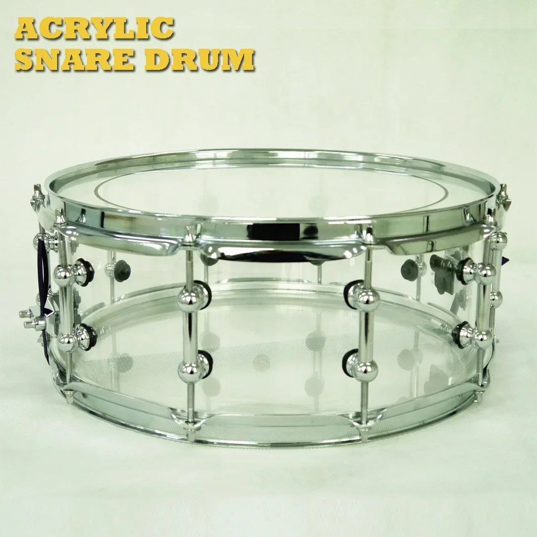 Hot Selling Products At Good Prices  Clear Acrylic Snare Drum with Tube Lug 14