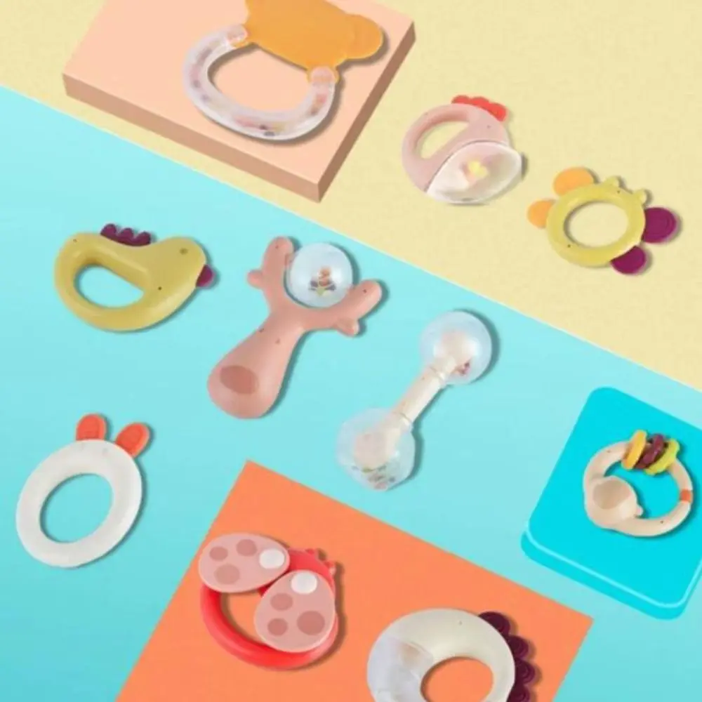 ألعاب خشخيشة يدوية تعليمية للأطفال، خشخيشات بلاستيكية لحديثي الولادة، تطوير حسي، مقاومة لدرجات الحرارة العالية #5